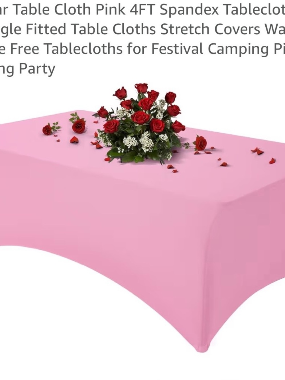 Pink Spandex 4f Fitted Tablecloth